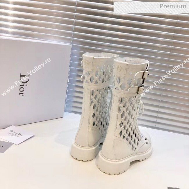 Dior D-Trap Matte Calfskin Low Boot Off- White 2020 (RS-20042002)