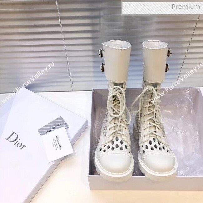 Dior D-Trap Matte Calfskin Low Boot Off- White 2020 (RS-20042002)