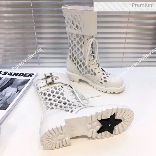 Dior D-Trap Matte Calfskin Low Boot Off- White 2020 (RS-20042002)