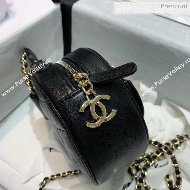 Chanel Lambskin Clutch With Chain &amp; Round Handles AP1176 Black 2020 (AF-20042130)