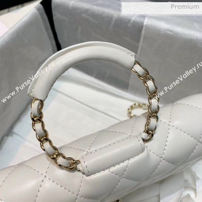 Chanel Lambskin Wallet on Chain With Round Handle AP1177 White 2020 (AF-20042127)