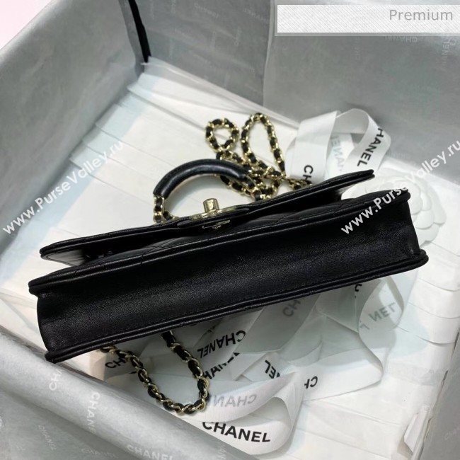 Chanel Lambskin Wallet on Chain With Round Handle AP1177 Black 2020 (AF-20042125)