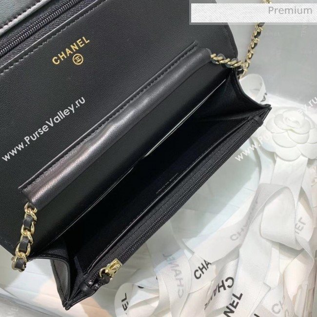 Chanel Lambskin Wallet on Chain With Round Handle AP1177 Black 2020 (AF-20042125)