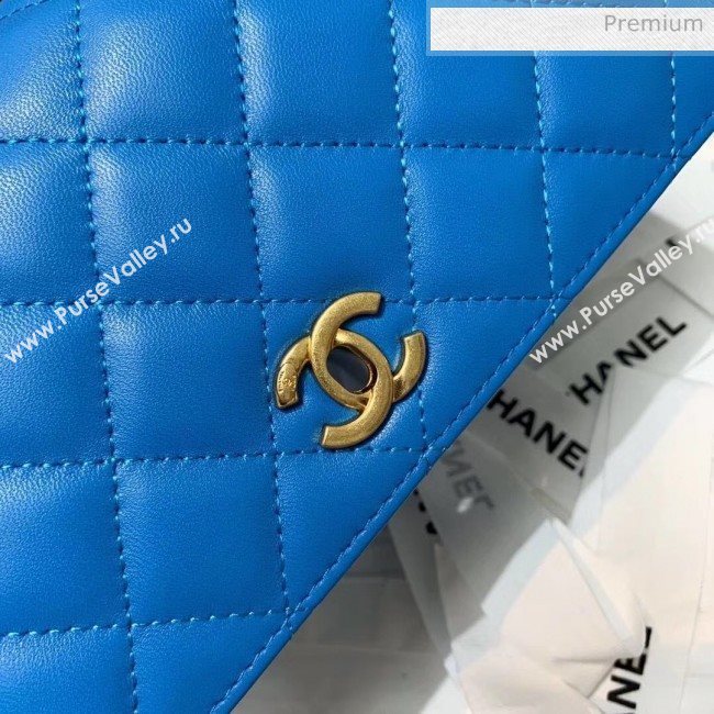 Chanel Metal Wallet on Chain WOC Bag AP1450 Blue 2020 (AFEI-20042119)