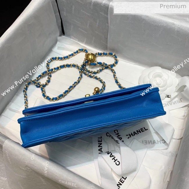 Chanel Metal Wallet on Chain WOC Bag AP1450 Blue 2020 (AFEI-20042119)