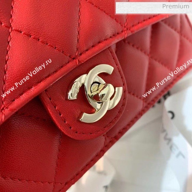 Chanel Lambskin Wallet on Chain With Round Handle AP1177 Red 2020 (AFEI-20042121)