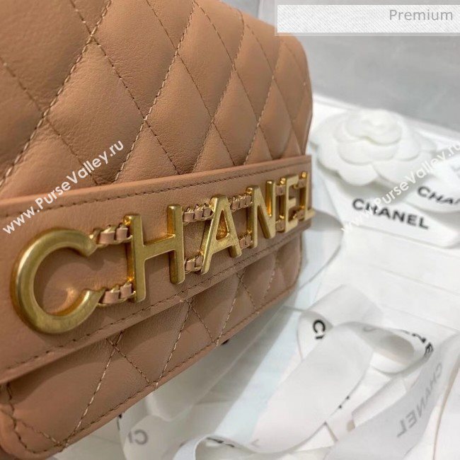 Chanel Calfskin Wallet on Chain With Logo Chain AP1234 Beige 2020 (SS-20042134)