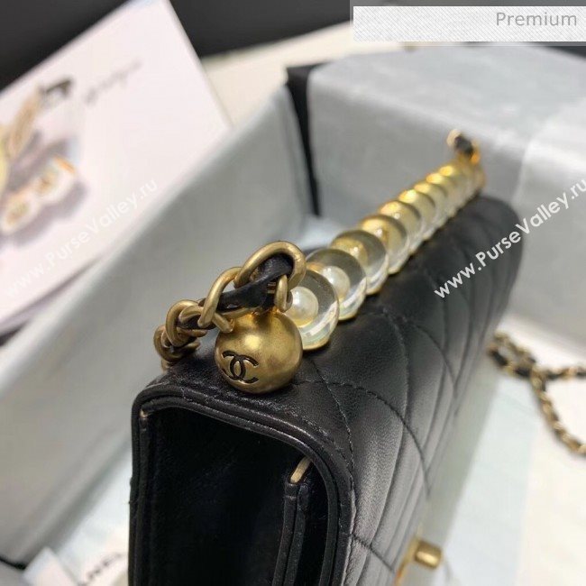 Chanel Acrylic Beads Goatskin Small Falp Bag AS0585 Black/Gold 2020 (SS-20042201)