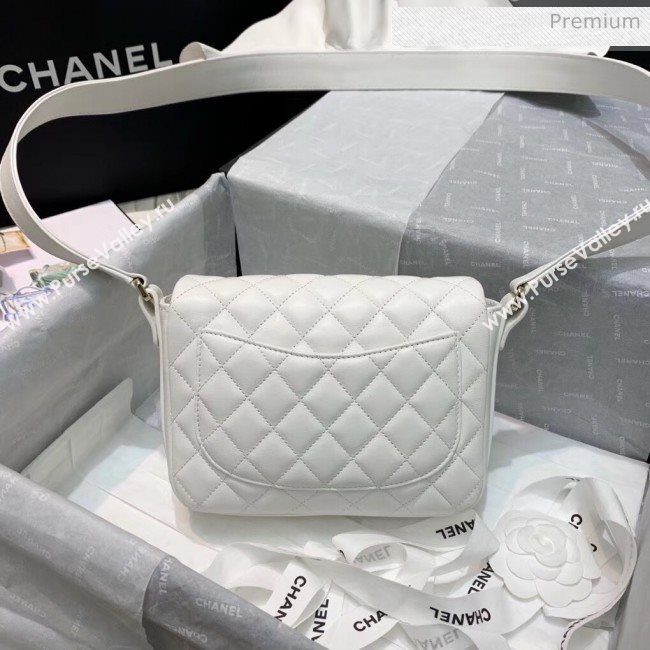 Chanel Lambskin &amp; Calfskin Flap Bag AS1737 White 2020 (SS-20042224)