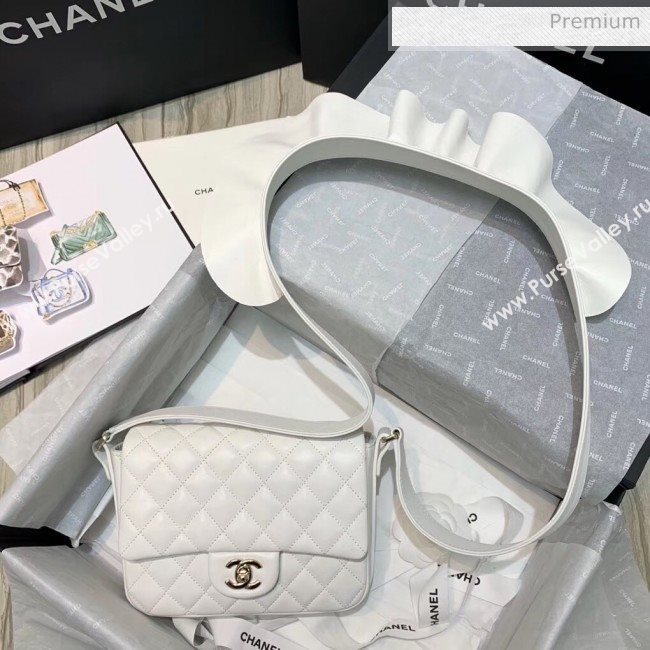 Chanel Lambskin &amp; Calfskin Flap Bag AS1737 White 2020 (SS-20042224)