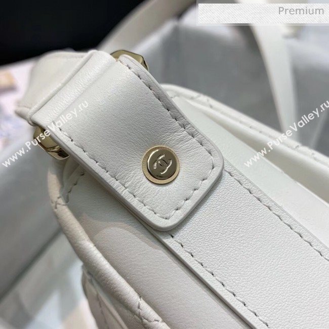 Chanel Lambskin &amp; Calfskin Flap Bag AS1737 White 2020 (SS-20042224)