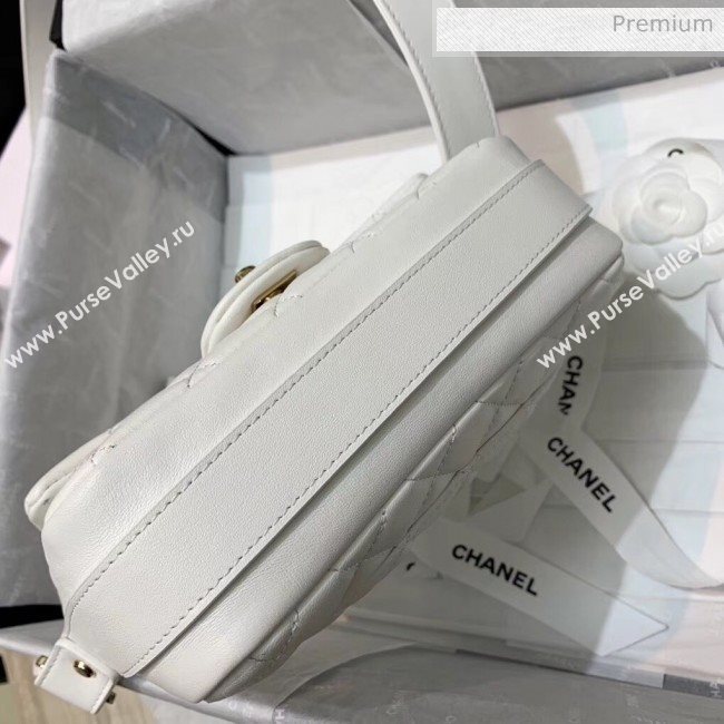 Chanel Lambskin &amp; Calfskin Flap Bag AS1737 White 2020 (SS-20042224)