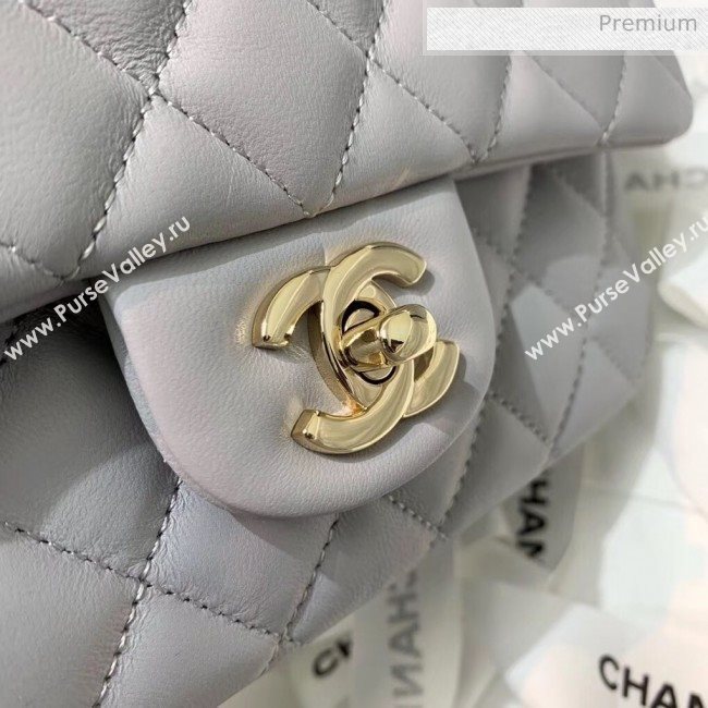 Chanel Lambskin &amp; Calfskin Flap Bag AS1737 Grey 2020 (SS-20042225)