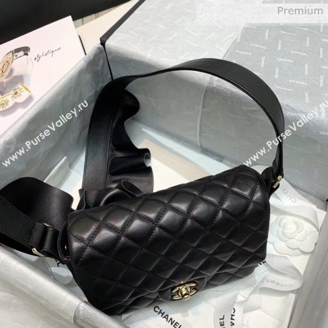 Chanel Lambskin &amp; Calfskin Flap Bag AS1737 Black 2020 (SS-20042226)