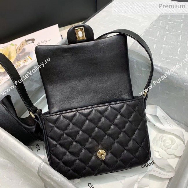 Chanel Lambskin &amp; Calfskin Flap Bag AS1737 Black 2020 (SS-20042226)