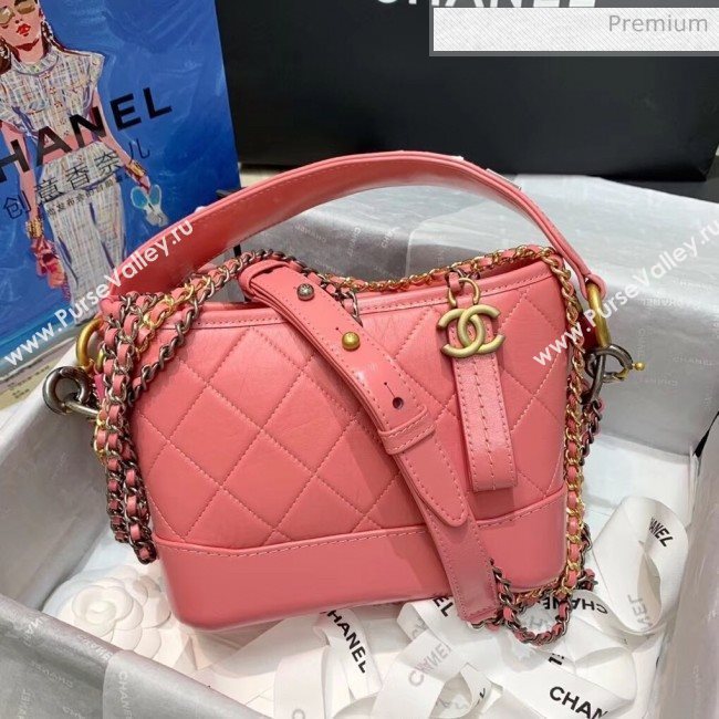 Chanel Calfskin CHANELS GABRIELLE Small Hobo Bag AS0865 Pink 2020 (SS-20042227)