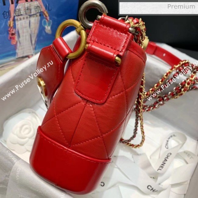 Chanel Calfskin CHANELS GABRIELLE Small Hobo Bag AS0865 Red 2020 (SS-20042228)