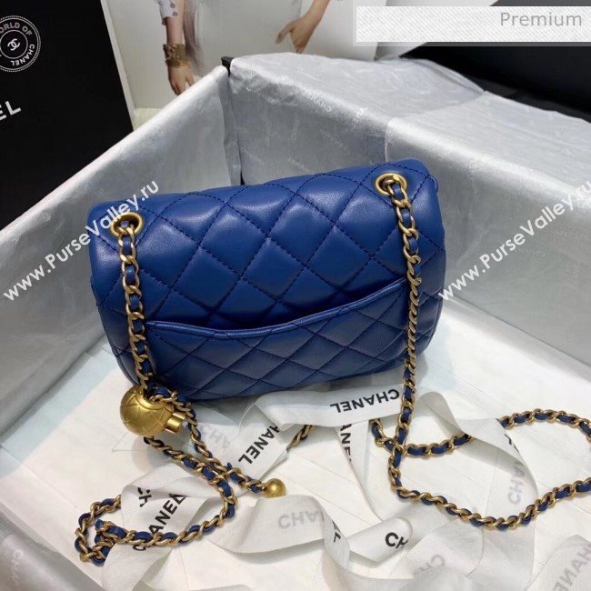 Chanel Lambskin &amp; Gold-Tone Metal Flap Bag AS1786 Blue 2020 (SS-20042237)