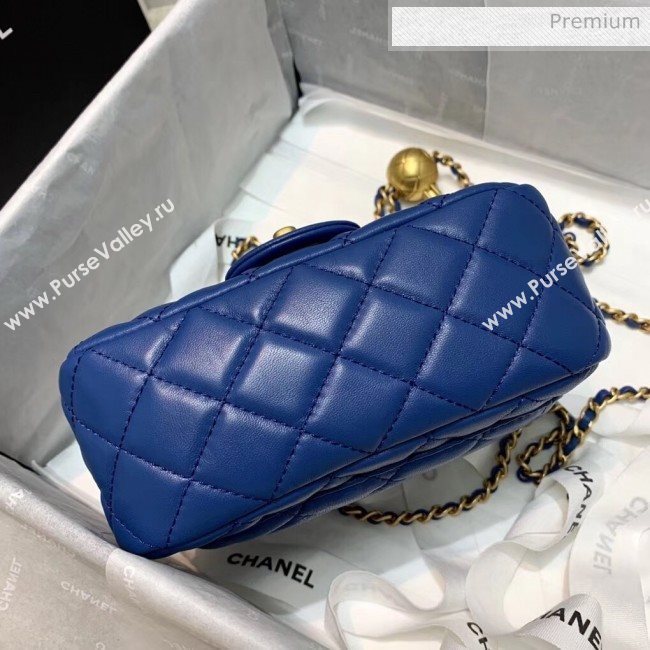 Chanel Lambskin &amp; Gold-Tone Metal Flap Bag AS1786 Blue 2020 (SS-20042237)