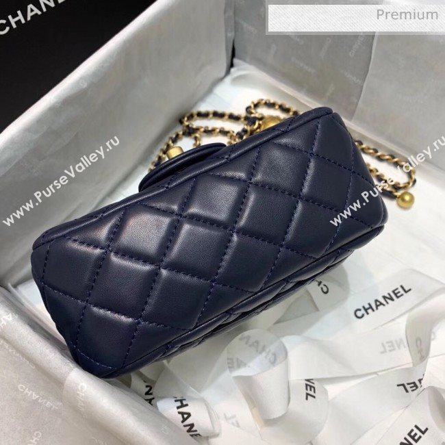 Chanel Lambskin &amp; Gold-Tone Metal Flap Bag AS1786 Navy Blue 2020 (SS-20042038)