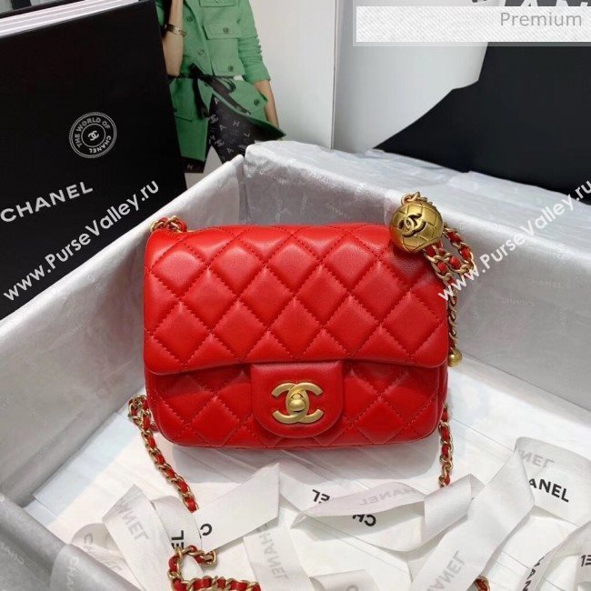 Chanel Lambskin &amp; Gold-Tone Metal Flap Bag AS1786 Red 2020 (SS-20042239)