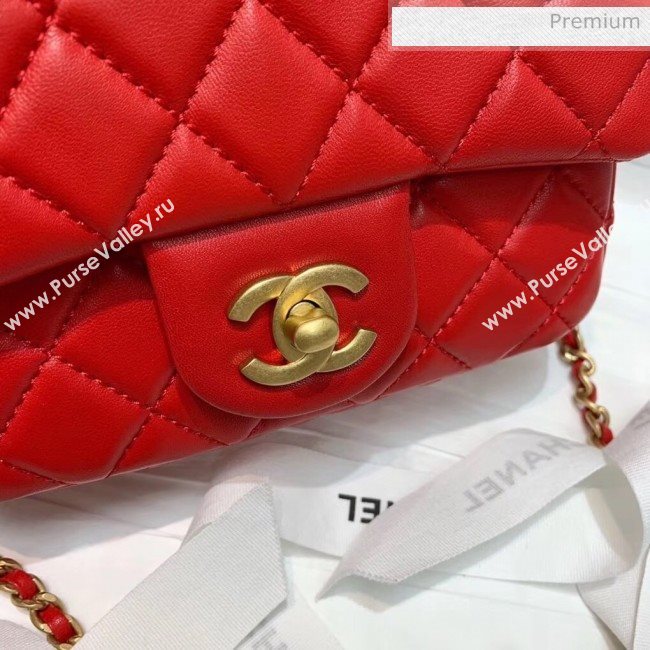 Chanel Lambskin &amp; Gold-Tone Metal Flap Bag AS1786 Red 2020 (SS-20042239)