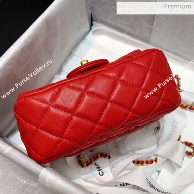 Chanel Lambskin &amp; Gold-Tone Metal Flap Bag AS1786 Red 2020 (SS-20042239)