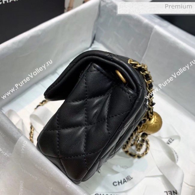 Chanel Lambskin &amp; Gold-Tone Metal Flap Bag AS1787 Black 2020 (SS-20042240)