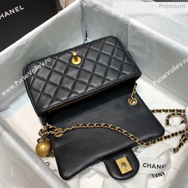 Chanel Lambskin &amp; Gold-Tone Metal Flap Bag AS1787 Black 2020 (SS-20042240)