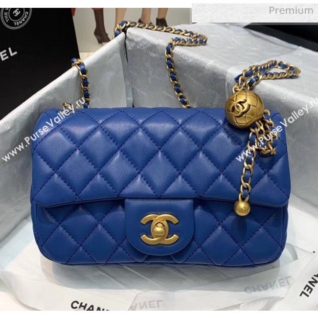 Chanel Lambskin &amp; Gold-Tone Metal Flap Bag AS1787 Blue 2020 (SS-20042241)