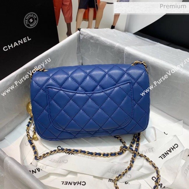 Chanel Lambskin &amp; Gold-Tone Metal Flap Bag AS1787 Blue 2020 (SS-20042241)