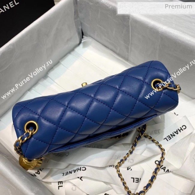 Chanel Lambskin &amp; Gold-Tone Metal Flap Bag AS1787 Blue 2020 (SS-20042241)