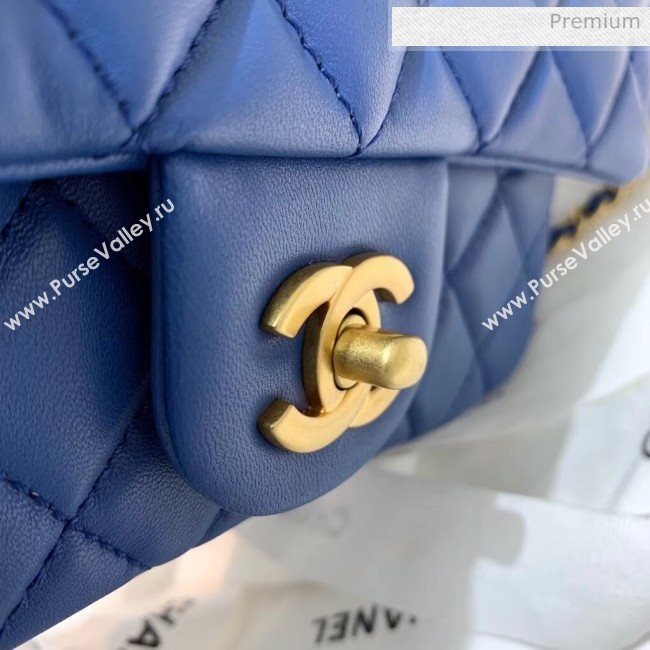 Chanel Lambskin &amp; Gold-Tone Metal Flap Bag AS1787 Blue 2020 (SS-20042241)