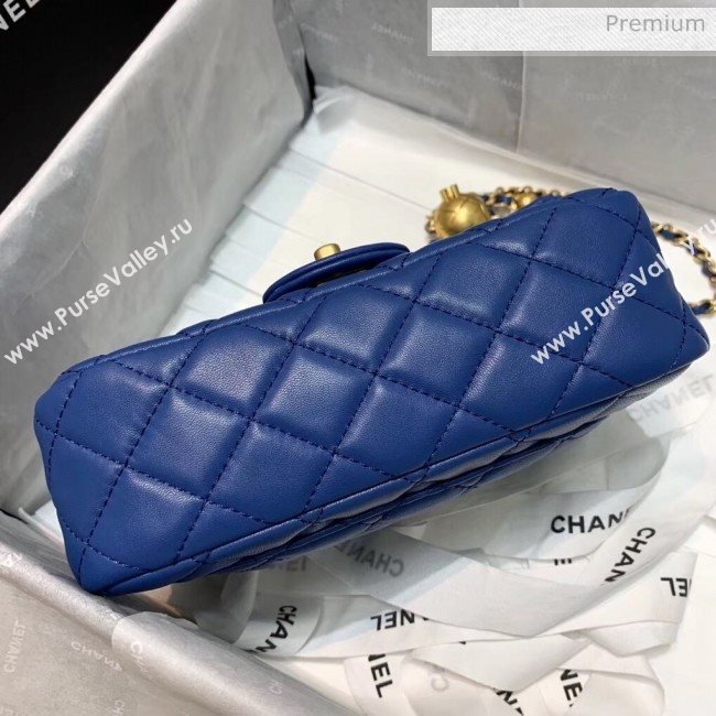 Chanel Lambskin &amp; Gold-Tone Metal Flap Bag AS1787 Blue 2020 (SS-20042241)