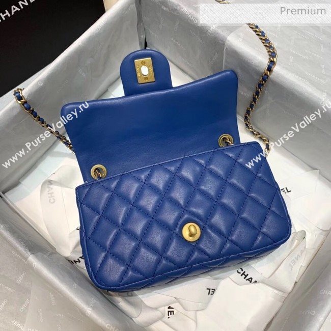 Chanel Lambskin &amp; Gold-Tone Metal Flap Bag AS1787 Blue 2020 (SS-20042241)