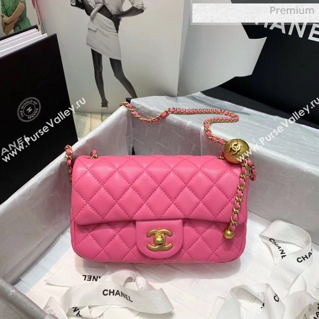 Chanel Lambskin &amp; Gold-Tone Metal Flap Bag AS1787 Pink 2020 (SS-20042242)