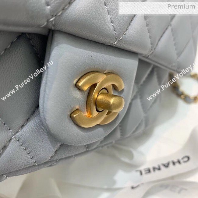 Chanel Lambskin &amp; Gold-Tone Metal Flap Bag AS1787 Grey 2020 (SS-20042244)