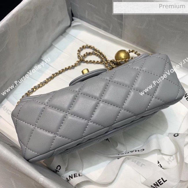 Chanel Lambskin &amp; Gold-Tone Metal Flap Bag AS1787 Grey 2020 (SS-20042244)