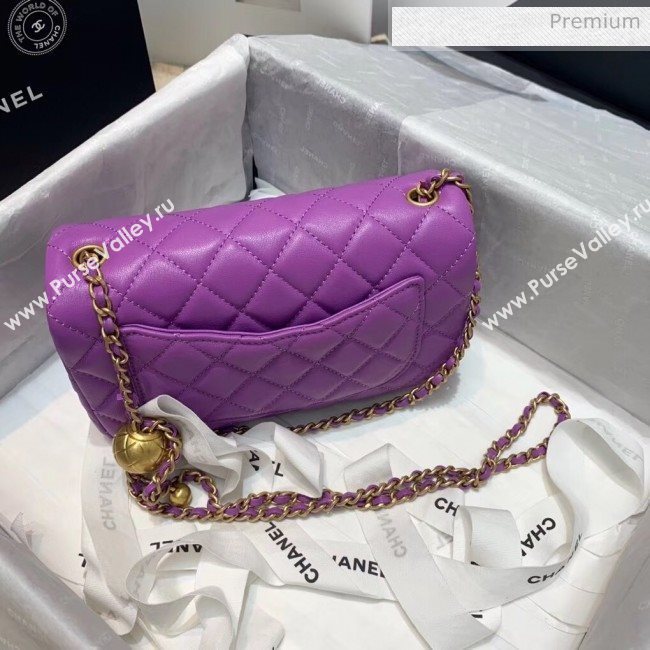 Chanel Lambskin &amp; Gold-Tone Metal Flap Bag AS1787 Purple 2020 (SS-20042245)