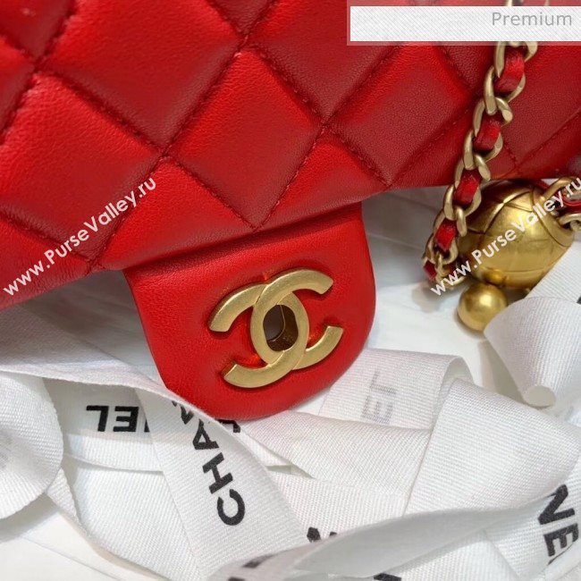 Chanel Lambskin &amp; Gold-Tone Metal Flap Bag AS1787 Red 2020 (SS-20042246)