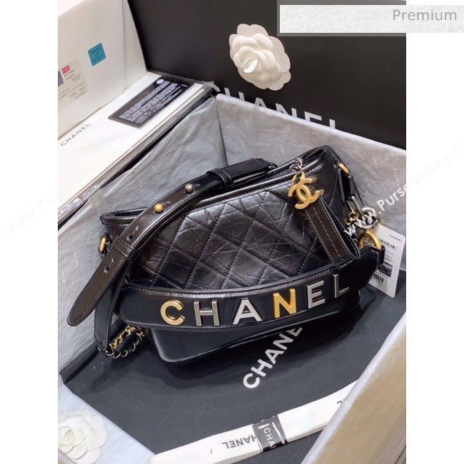 Chanel Samll CHANELS GABRIELLE Hobo Bag in Aged Calfskin AS0865 Black 2020(Top Quality) (SY-20042230)