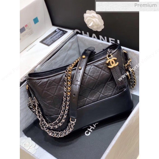 Chanel Medium CHANELS GABRIELLE Hobo Bag in Aged Calfskin AS1582 Black 2020(Top Quality) (SY-20042229)