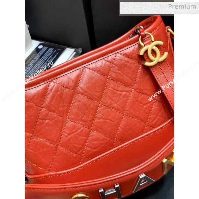 Chanel Samll CHANELS GABRIELLE Hobo Bag in Aged Calfskin AS0865 Red 2020(Top Quality) (SY-20042232)