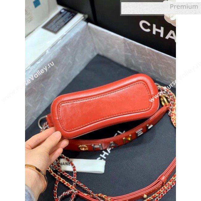 Chanel Samll CHANELS GABRIELLE Hobo Bag in Aged Calfskin AS0865 Red 2020(Top Quality) (SY-20042232)