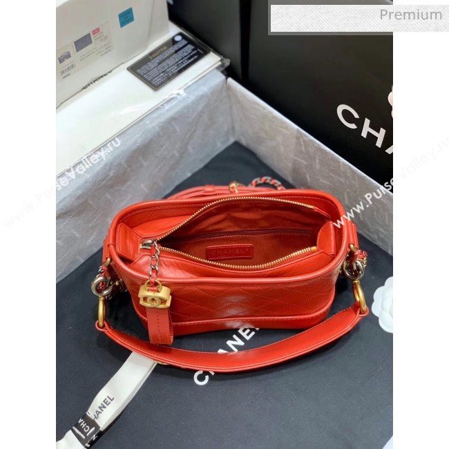 Chanel Samll CHANELS GABRIELLE Hobo Bag in Aged Calfskin AS0865 Red 2020(Top Quality) (SY-20042232)