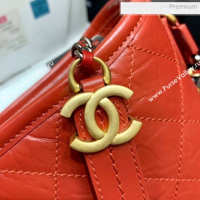 Chanel Samll CHANELS GABRIELLE Hobo Bag in Aged Calfskin AS0865 Red 2020(Top Quality) (SY-20042232)