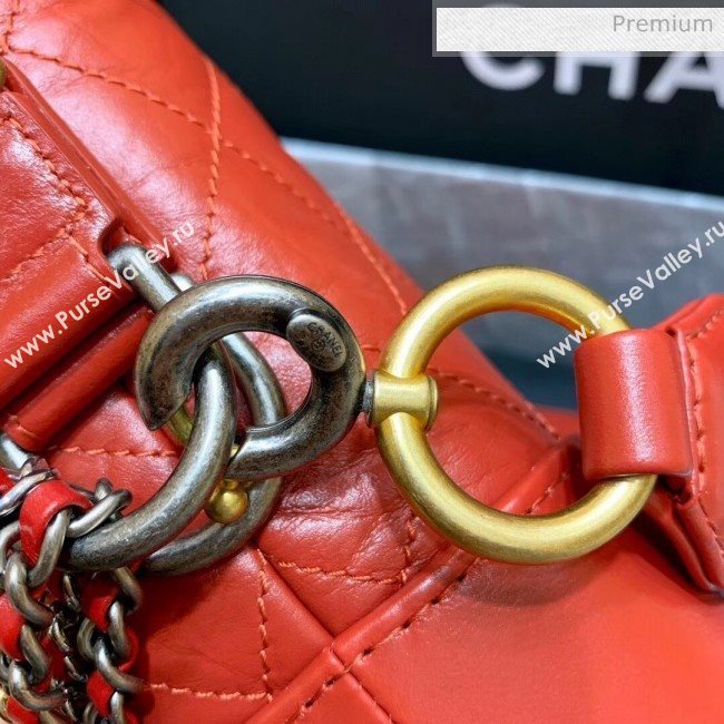 Chanel Samll CHANELS GABRIELLE Hobo Bag in Aged Calfskin AS0865 Red 2020(Top Quality) (SY-20042232)