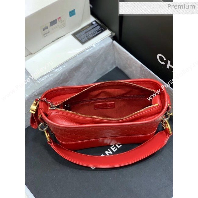 Chanel Medium CHANELS GABRIELLE Hobo Bag in Aged Calfskin AS1582 Red 2020(Top Quality) (SY-20042231)