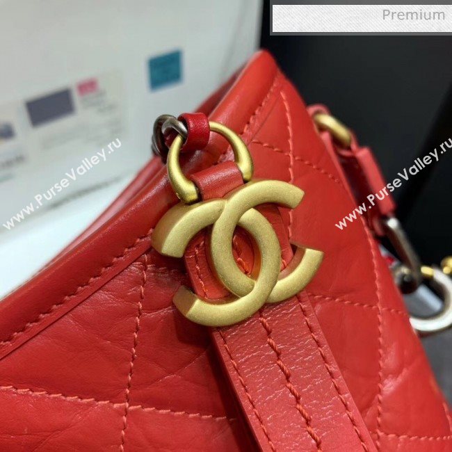 Chanel Medium CHANELS GABRIELLE Hobo Bag in Aged Calfskin AS1582 Red 2020(Top Quality) (SY-20042231)
