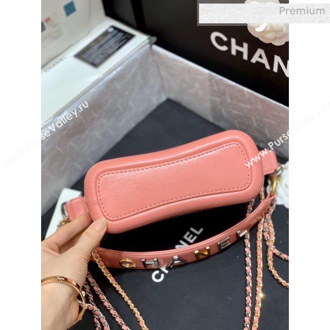 Chanel Samll CHANELS GABRIELLE Hobo Bag in Aged Calfskin AS0865 Pink 2020(Top Quality) (SY-20042234)